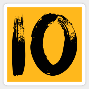 Number 10 Sticker